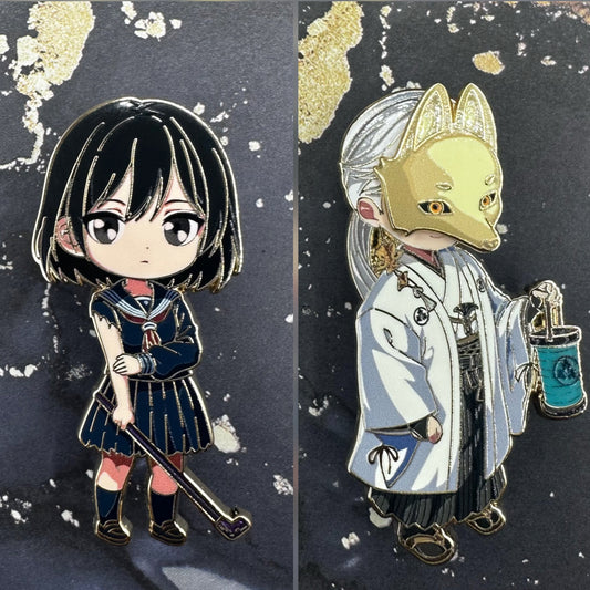 Steel chibi and Fox mask